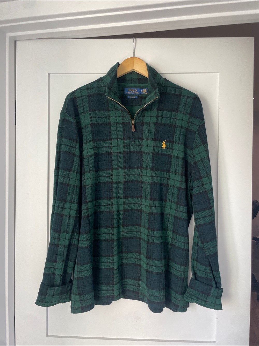 Polo by Ralph Lauren 🚨 BLACKWATCH PLAID Quarter-Zip Little Pony Joint